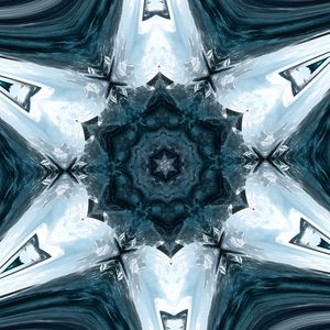 Preview wallpaper kaleidoscope, shapes, abstract, blue