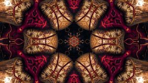 Preview wallpaper kaleidoscope, shapes, abstract, glow, lines