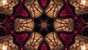 Preview wallpaper kaleidoscope, shapes, abstract, glow, lines