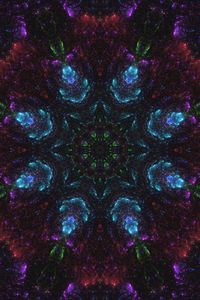 Preview wallpaper kaleidoscope, shapes, abstraction, fractal, dark