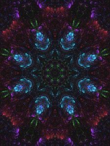 Preview wallpaper kaleidoscope, shapes, abstraction, fractal, dark