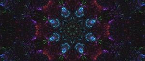 Preview wallpaper kaleidoscope, shapes, abstraction, fractal, dark