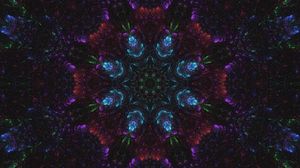 Preview wallpaper kaleidoscope, shapes, abstraction, fractal, dark