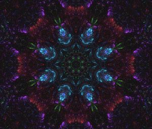 Preview wallpaper kaleidoscope, shapes, abstraction, fractal, dark