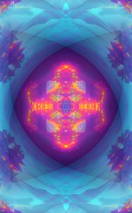 Preview wallpaper kaleidoscope, shapes, abstraction, background, glow