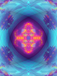 Preview wallpaper kaleidoscope, shapes, abstraction, background, glow