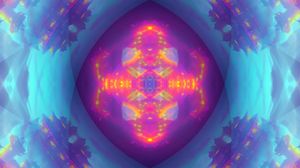 Preview wallpaper kaleidoscope, shapes, abstraction, background, glow