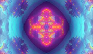 Preview wallpaper kaleidoscope, shapes, abstraction, background, glow