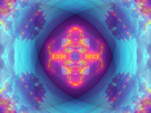 Preview wallpaper kaleidoscope, shapes, abstraction, background, glow