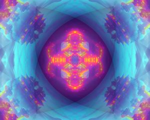 Preview wallpaper kaleidoscope, shapes, abstraction, background, glow