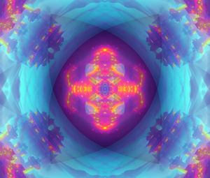 Preview wallpaper kaleidoscope, shapes, abstraction, background, glow