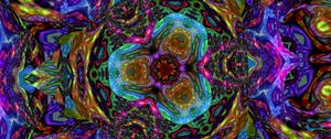 Preview wallpaper kaleidoscope, shapes, glow, abstraction