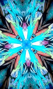Preview wallpaper kaleidoscope, shapes, glow, abstraction, background