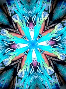 Preview wallpaper kaleidoscope, shapes, glow, abstraction, background
