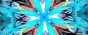 Preview wallpaper kaleidoscope, shapes, glow, abstraction, background