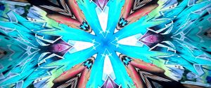 Preview wallpaper kaleidoscope, shapes, glow, abstraction, background