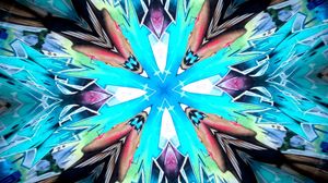 Preview wallpaper kaleidoscope, shapes, glow, abstraction, background