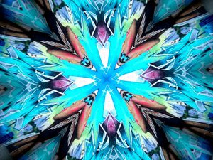 Preview wallpaper kaleidoscope, shapes, glow, abstraction, background