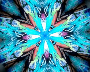 Preview wallpaper kaleidoscope, shapes, glow, abstraction, background