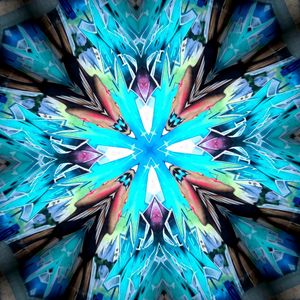 Preview wallpaper kaleidoscope, shapes, glow, abstraction, background