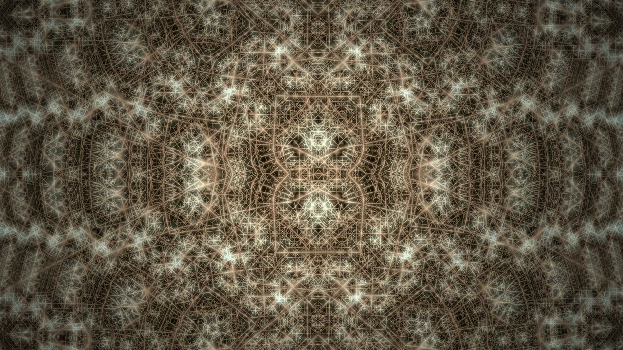 Wallpaper kaleidoscope, shapes, lines, glow, abstraction