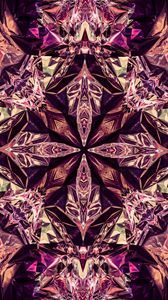 Preview wallpaper kaleidoscope, shapes, pattern, abstraction, purple