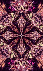 Preview wallpaper kaleidoscope, shapes, pattern, abstraction, purple