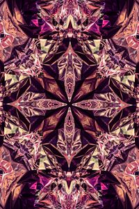 Preview wallpaper kaleidoscope, shapes, pattern, abstraction, purple