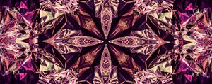 Preview wallpaper kaleidoscope, shapes, pattern, abstraction, purple