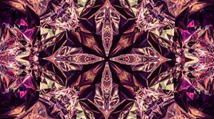 Preview wallpaper kaleidoscope, shapes, pattern, abstraction, purple