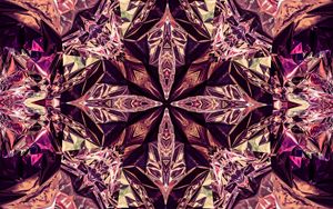 Preview wallpaper kaleidoscope, shapes, pattern, abstraction, purple