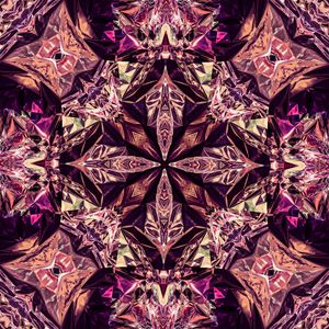 Preview wallpaper kaleidoscope, shapes, pattern, abstraction, purple