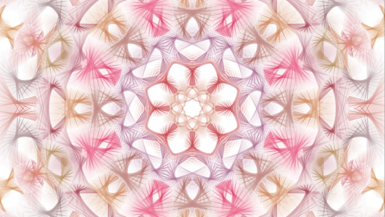 Wallpaper kaleidoscope, shapes, pattern, light