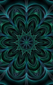 Preview wallpaper kaleidoscope, transparent, shapes, abstraction, dark