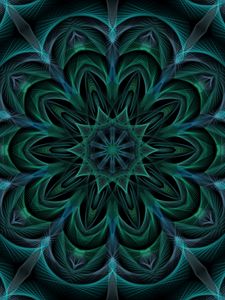 Preview wallpaper kaleidoscope, transparent, shapes, abstraction, dark