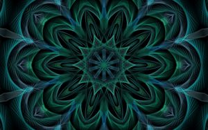 Preview wallpaper kaleidoscope, transparent, shapes, abstraction, dark