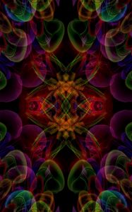 Preview wallpaper kaleidoscope, transparent, shapes, abstraction