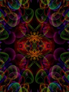 Preview wallpaper kaleidoscope, transparent, shapes, abstraction