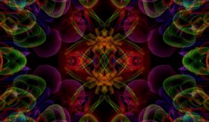 Preview wallpaper kaleidoscope, transparent, shapes, abstraction