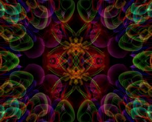 Preview wallpaper kaleidoscope, transparent, shapes, abstraction