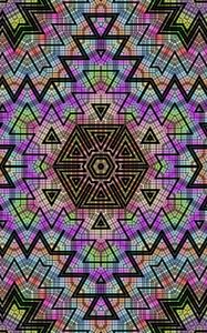 Preview wallpaper kaleidoscope, zigzags, patterns