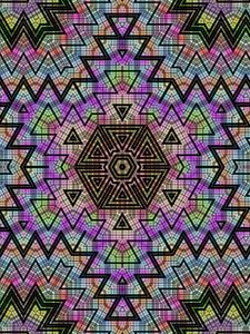 Preview wallpaper kaleidoscope, zigzags, patterns