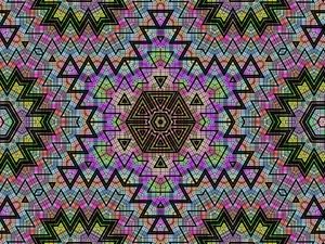 Preview wallpaper kaleidoscope, zigzags, patterns