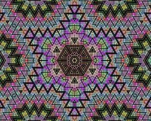 Preview wallpaper kaleidoscope, zigzags, patterns