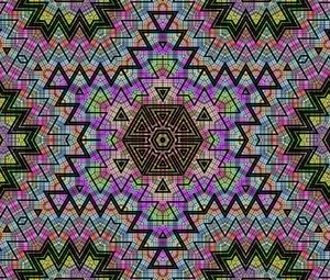 Preview wallpaper kaleidoscope, zigzags, patterns