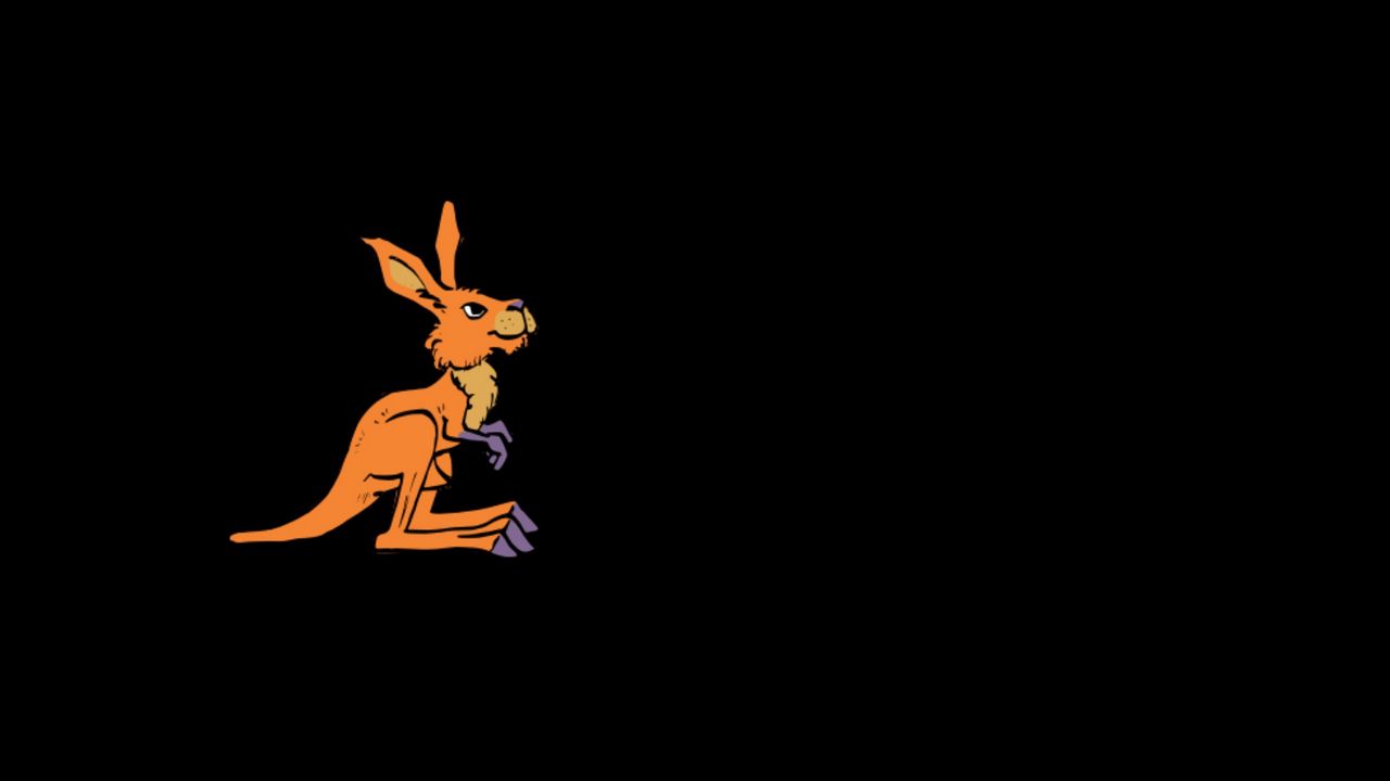 Wallpaper kangaroo, animal, art, vector, minimalism