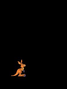 Preview wallpaper kangaroo, animal, art, vector, minimalism