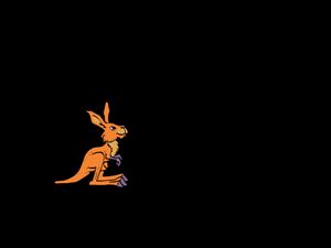 Preview wallpaper kangaroo, animal, art, vector, minimalism