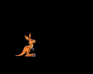 Preview wallpaper kangaroo, animal, art, vector, minimalism