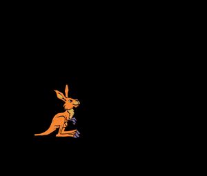 Preview wallpaper kangaroo, animal, art, vector, minimalism